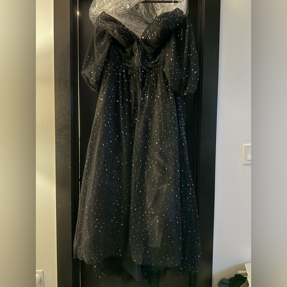 Black dress with stars